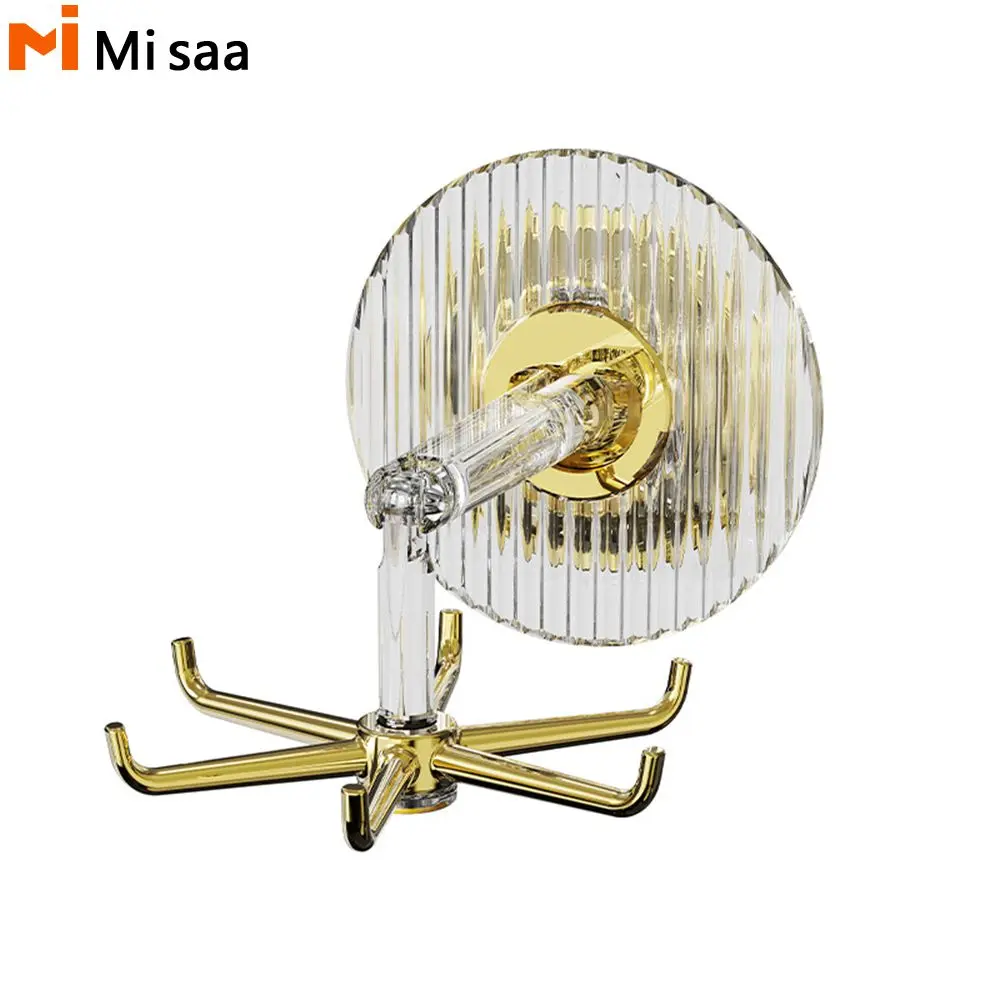 

Rotary Hook Smooth Multi-function Save Space Easy To Install Six Claw Drilling-free Galley Hook Simple Installation Hook Hook