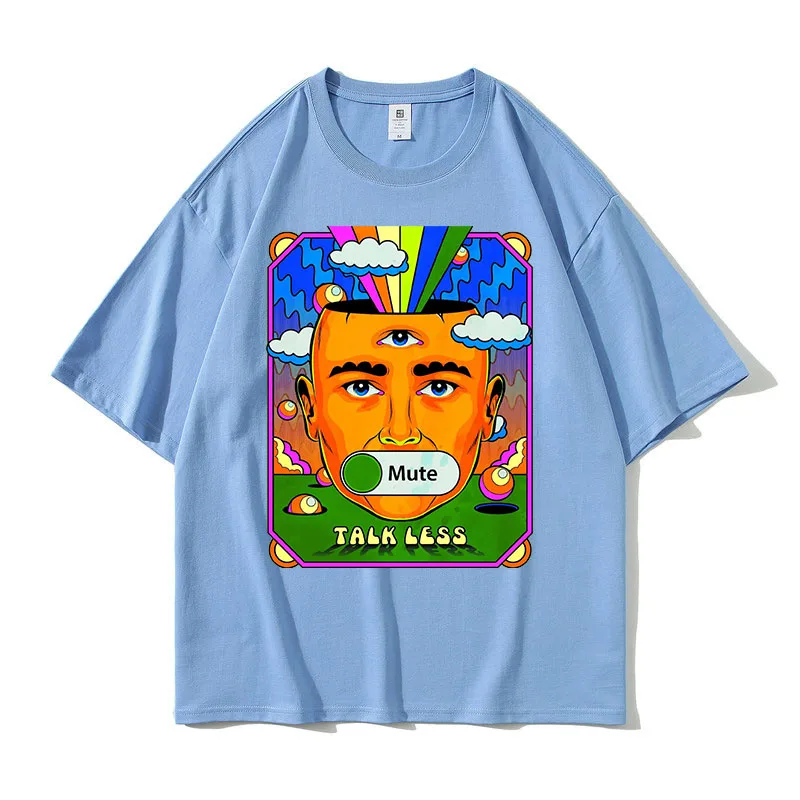 

Высококачественные мужские футболки с принтом беззвучного разговора в стиле Харадзюку, интересная хлопковая футболка с коротким рукавом и...