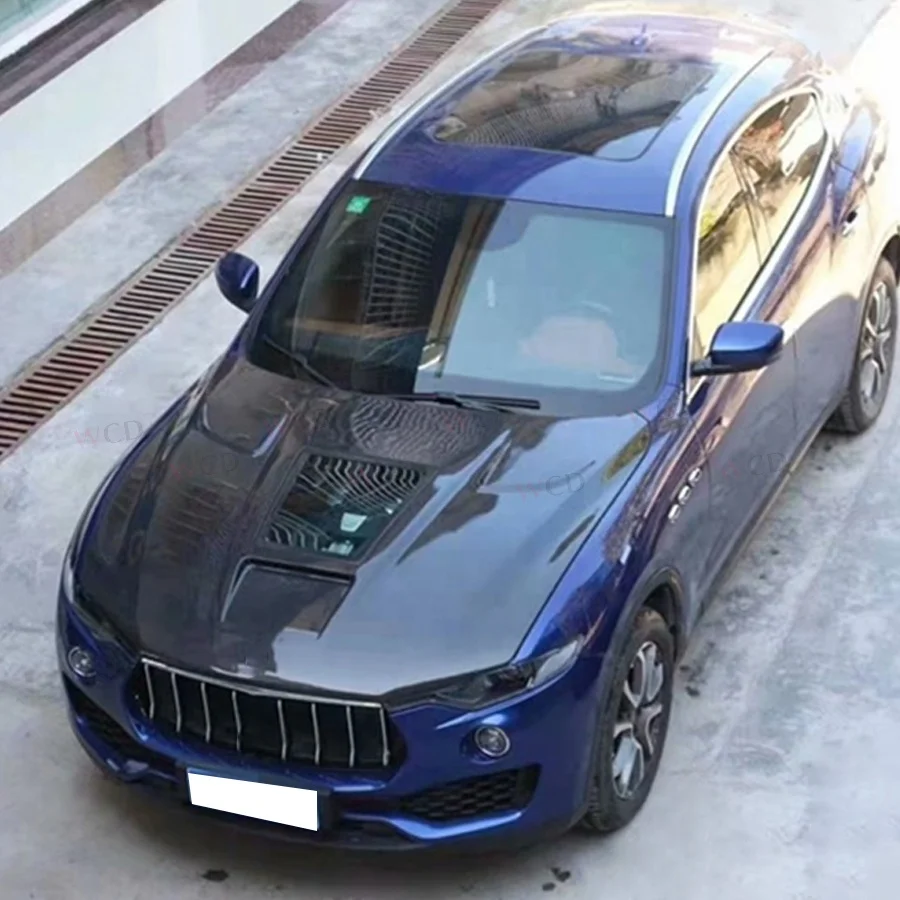 Капот двигателя из углеродного волокна в стиле TC для Maserati Levante прозрачная