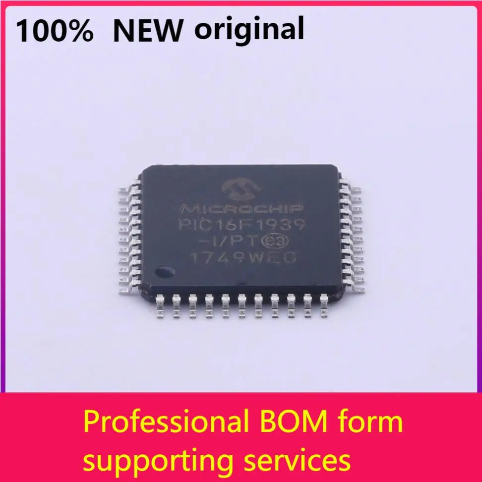 

MCU 8-bit PIC16 PIC RISC 28KB Flash 2,5 V/3,3 V/5V 44-контактный лоток TQFP-лотки PIC16F1939-I/PT 100% оригинал