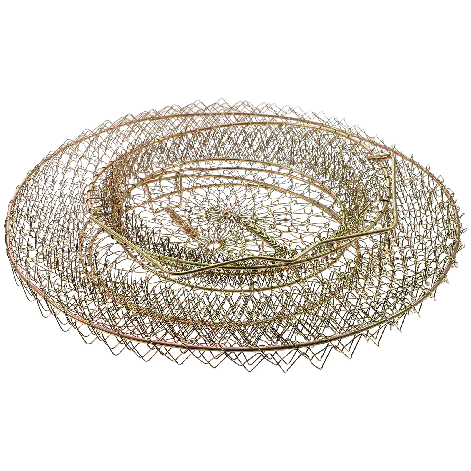 

Trout Fishing Net Metal Guard Wear-resistant Catch Mesh Netting Fishnet 31X31X10CM Diving Basket Catching