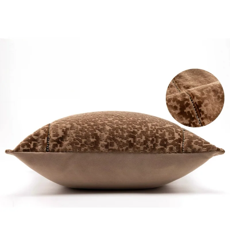 Подушки коричневого цвета роскошная бархатная жаккардовая коллекция чехол для