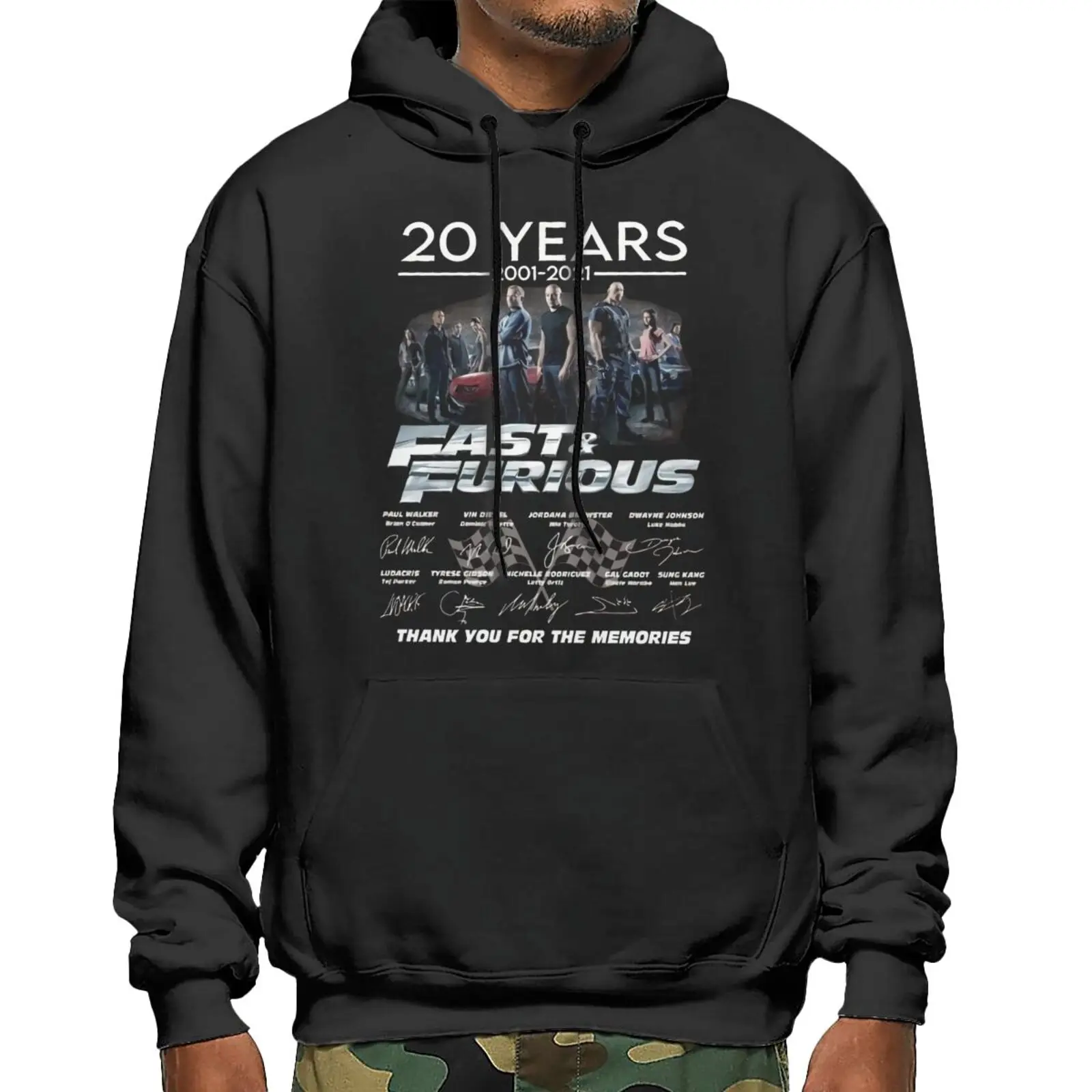 

20 Years Fast Furious Cast For 5748 Hoodie Male Sweatshirt Gothic Clothes Clothing Zip Up Hoodie Sweater Men's Oversize Hoodie