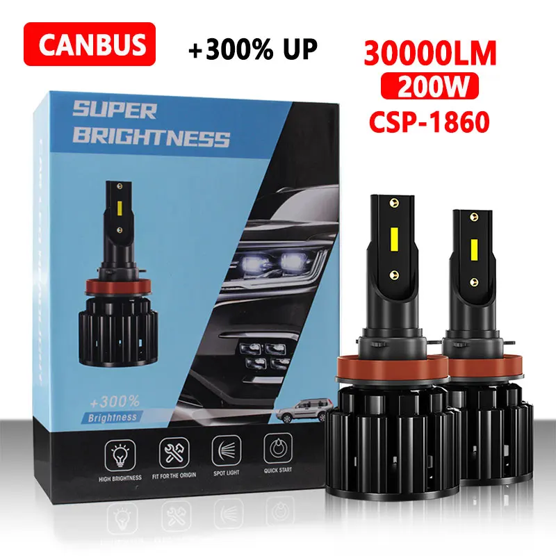 

H7 Led Headlights Canbus CSP Chip H4 H8 H11 HB3 9005 9006 H1 H3 Led Lights Lens Car Light Bulbs Auto Ice Fog Lamp Turbo 12V