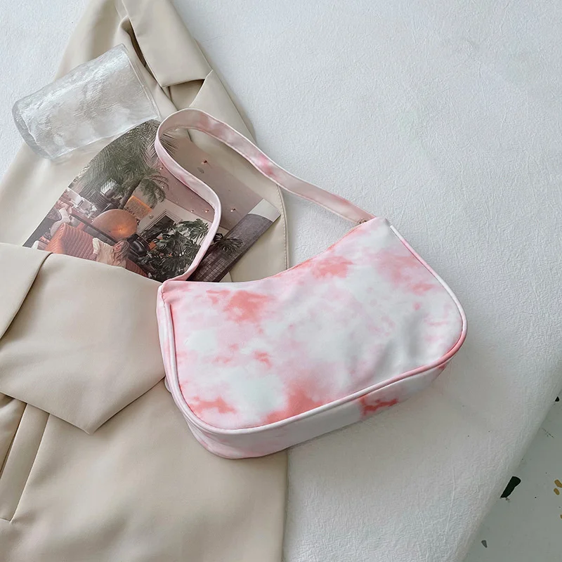 

Tie-dye Bag Women's 2023 New Trend Fashion Casual Simple Street Hip-hop Simple Shoulder Messenger Bag Underarm Nylon Bag