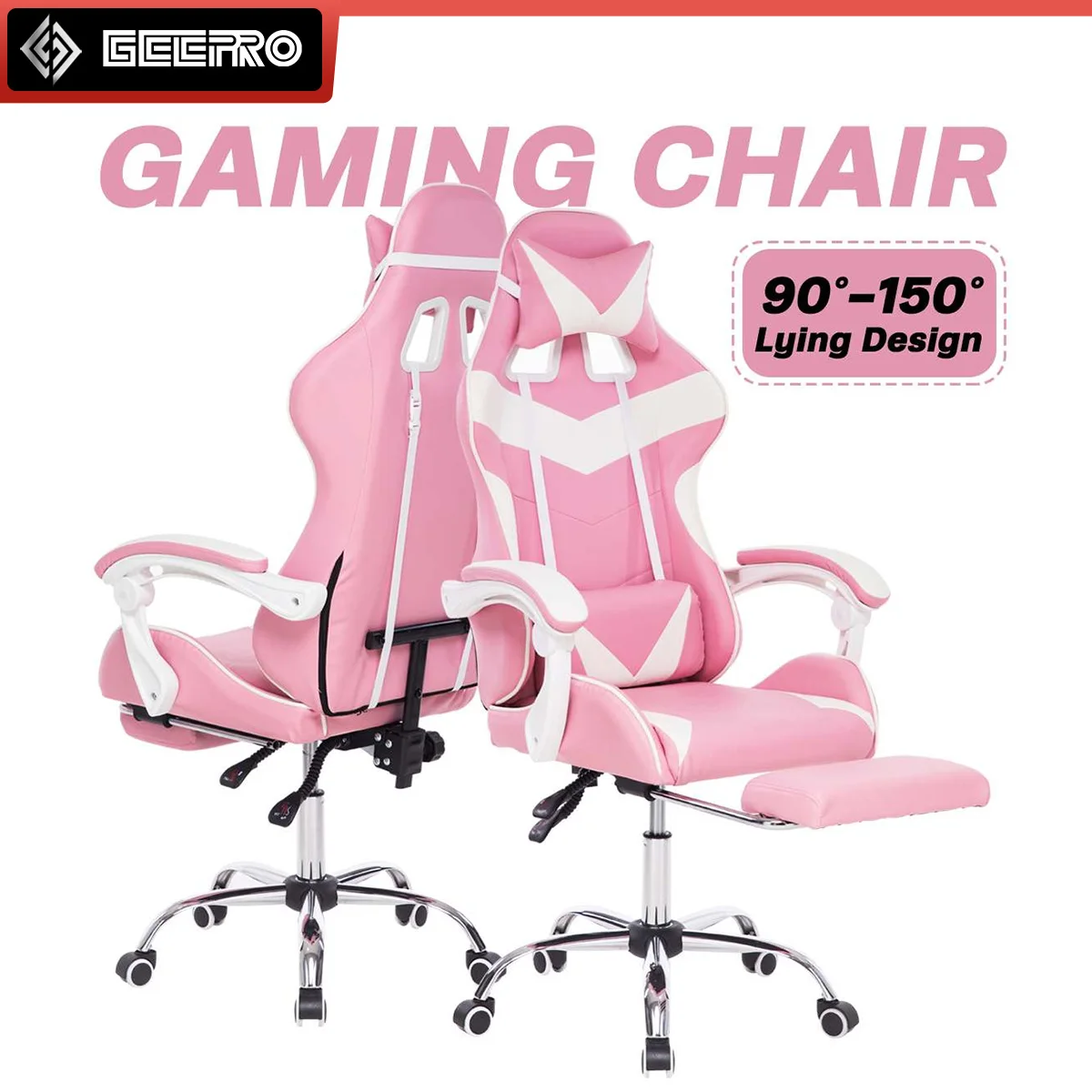 

GEEPRO Gaming Chairs Office Chair 150 Degree Reclining Computer Chair Comfortable Executive Computer Seating Racer Recliner