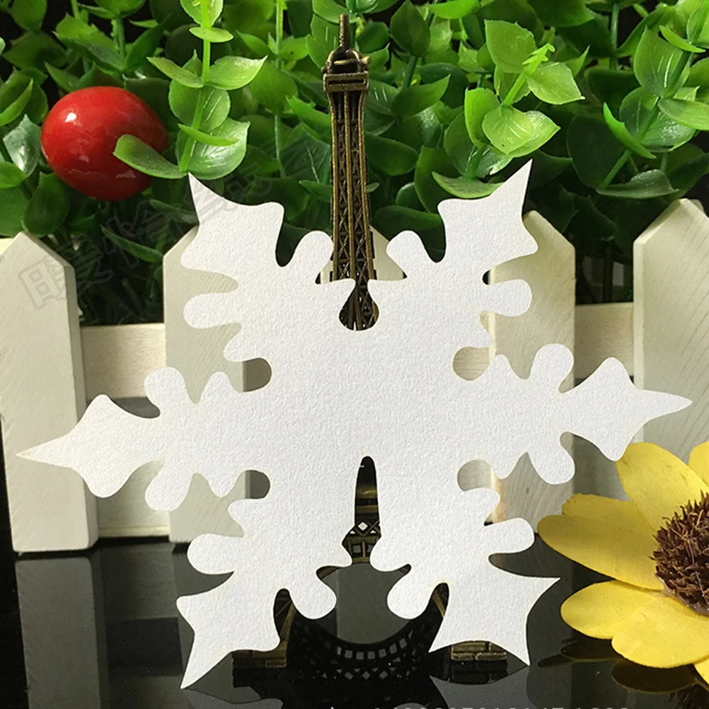 

Placecards Glass Paper Snowflake Wedding Tablenumber Name Party Charms Favor Decoration Blank Event