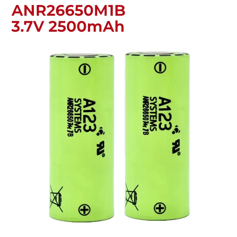 

Factory direct 2500mAh Cylindrical Battery ANR26650M1B Rechargeable Lifepo4 Battery 3.7V lifepo4 battery cell For Electric Bike