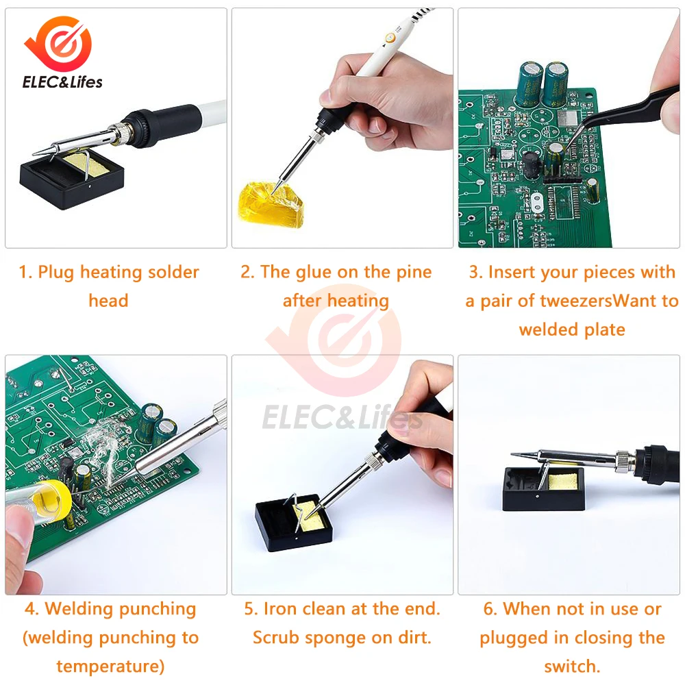 Электрический паяльник 15 в 1 220 В 110 60 Вт сварочная паяльная станция инструмент для