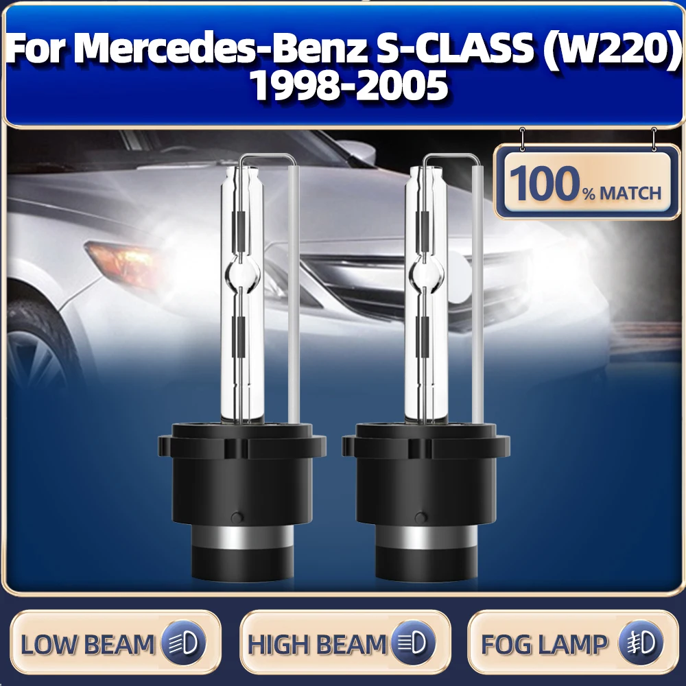 

12V 35W Xenon Light 6000K Car Headlight Bulb Super Bright Auto Lamp For Mercedes-Benz S-CLASS (W220) 1998-2002 2003 2004 2005