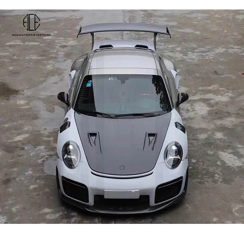 Подходит для Porsche 911 991 1 2 передний бампер задний диффузор спойлер капот двигателя