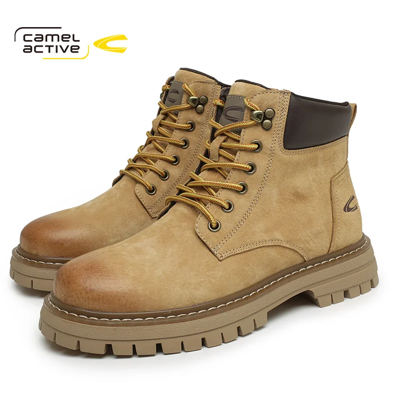 Мужские ботильоны с круглым носком Camel Active черные повседневные ботинки из