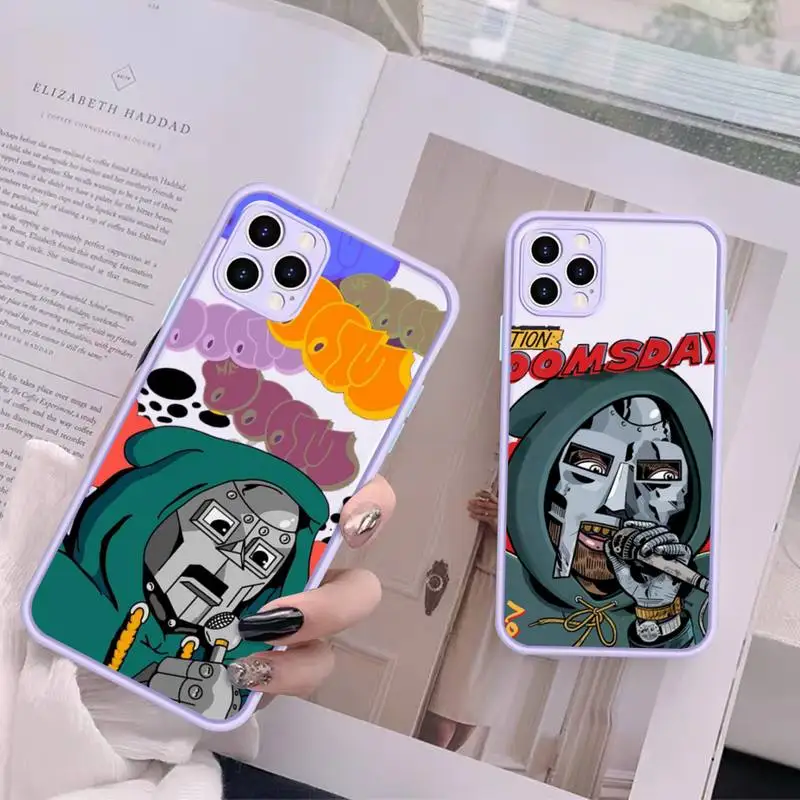 

MF DOOM Rapper Phone Case for iPhone X XR XS 7 8 Plus 11 12 13 pro MAX 13mini Translucent Matte Case