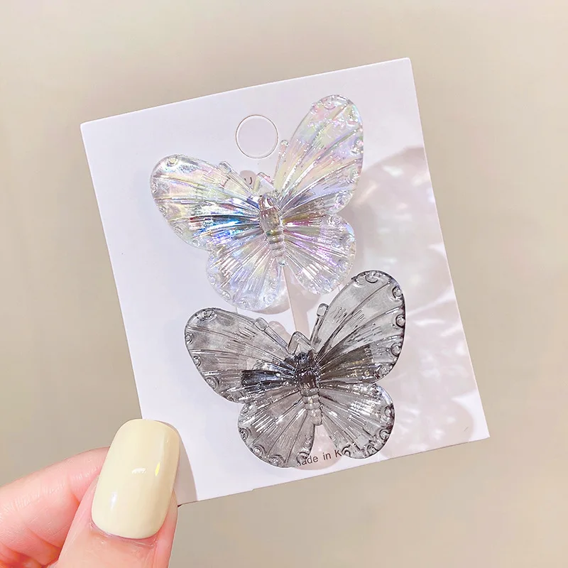 

New 2022 Butterfly Hair Clips Elegant Colorful Acrylic Hair Clips Hair Clamps Barrettes Styling Tools Fashion Hair Accessories