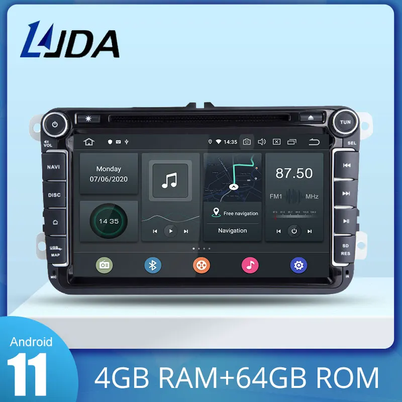 

Автомобильный мультимедийный плеер LJDA Android 11 для Skoda VW Passat B6 Polo Golf 4 5 Touran T5 Jetta Caddy Tiguan Bora 2 din автомагнитола