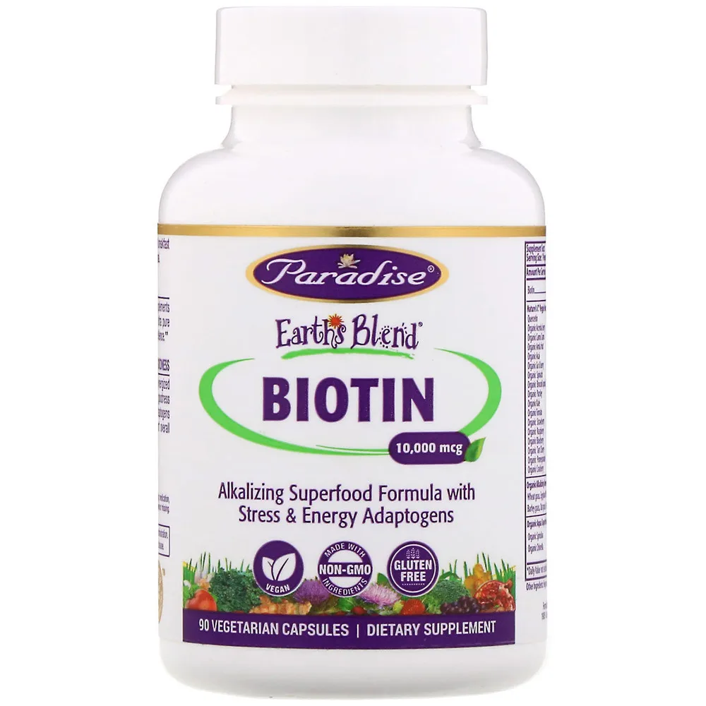 

Nature's C Veggie Berry Blend Green Juice Powders Probiotics Blend Biotin 10,000mcg Healthy Hair, Skin & Nails Formula 90 Caps