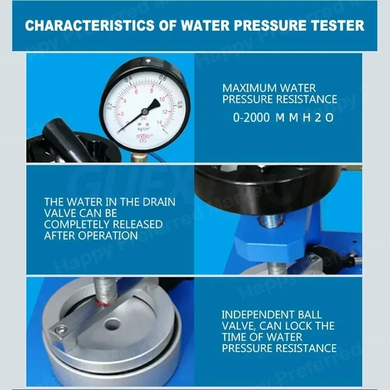 Гидростатический тестер давления для текстильной ткани пластиковые пакеты