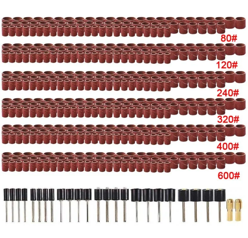 

Sanding Drums Kit 80/100/120 Grit Sanding Band for Dremel Sleeves for Electric Mini Angle Grinder Sanding Mandrels