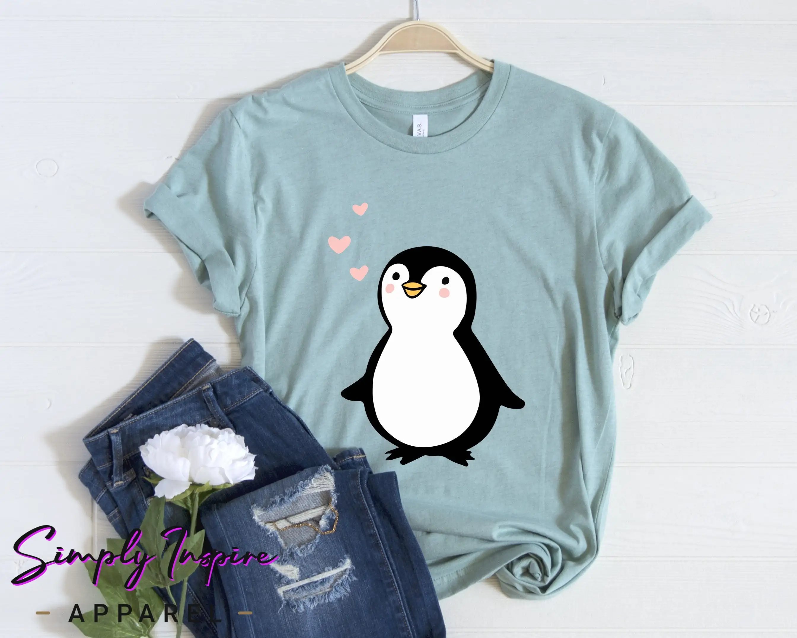 Футболка с пингвином для влюбленных Just A Girl Who Loves Penguins Cute Lover Sweat