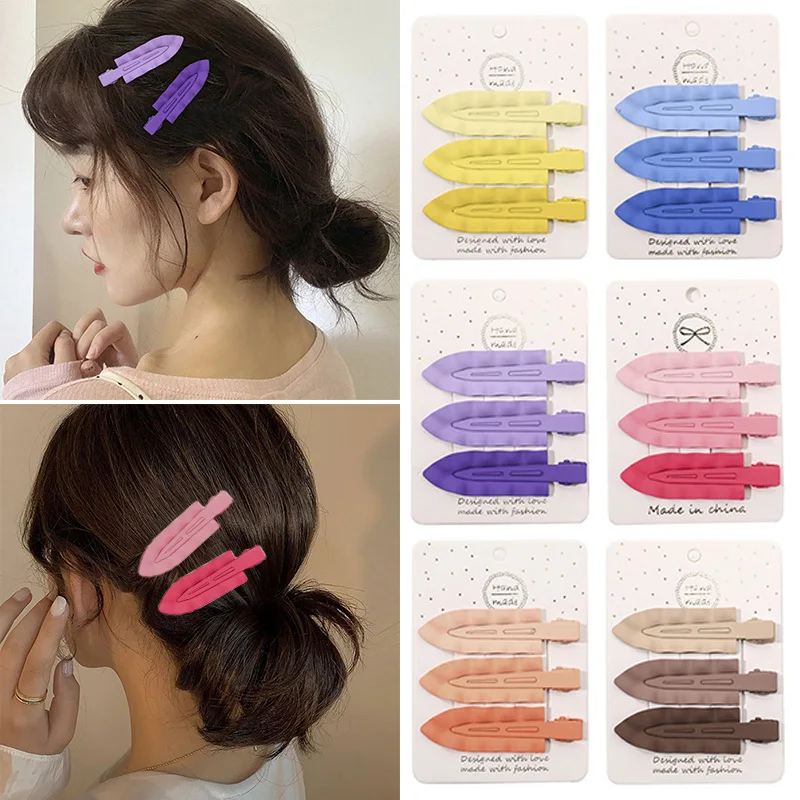 

3Pcs Gradient Color Bangs Seamless Clip No Bend Hair Clip Side Bangs Fix Fringe Barrettes Bath Hair Styling Hairpins Accessories
