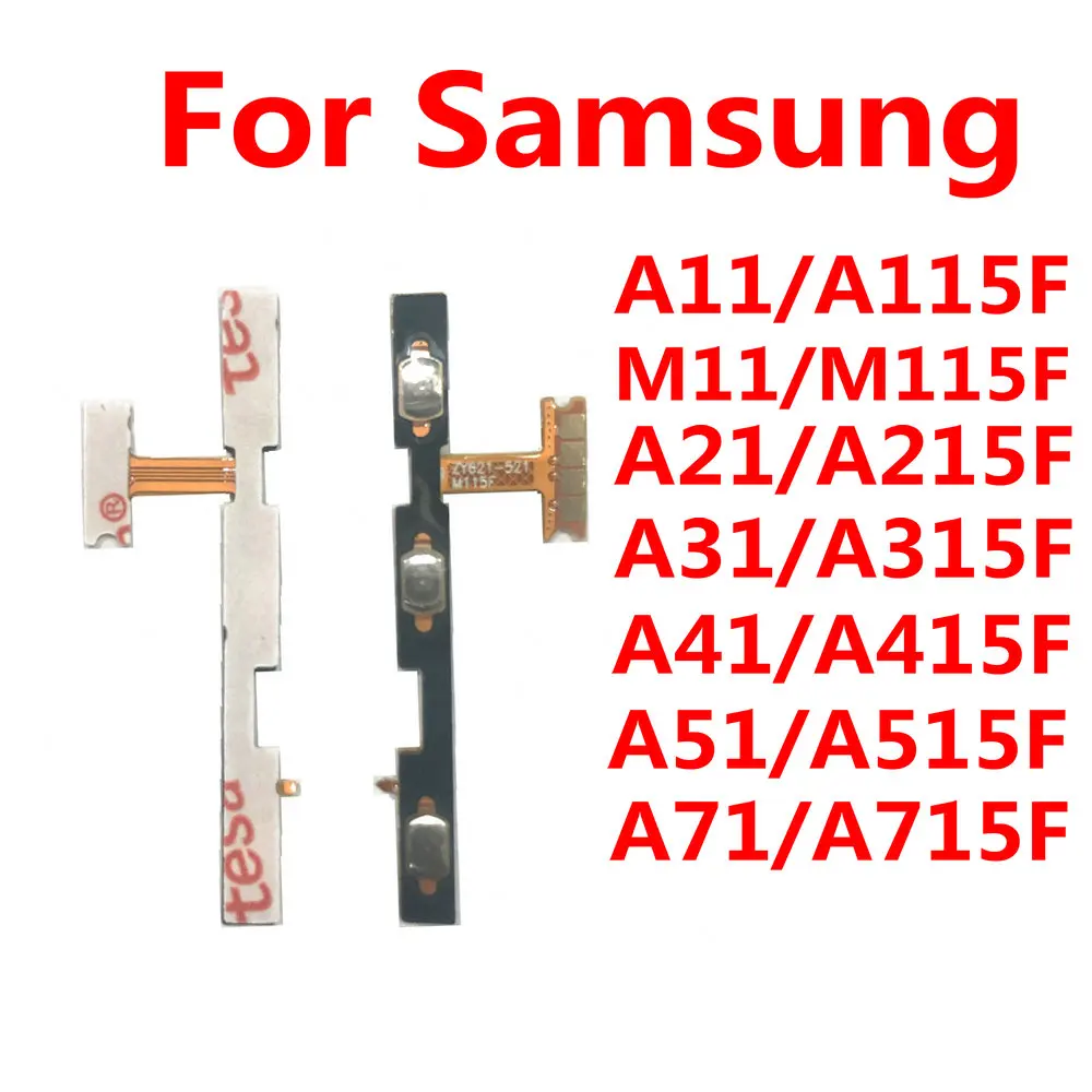 

For Samsung A11 M11 A21 A31 A41 A51 A71 Power Volume Button Flex Cable Side Keys Switch ON OFF Control Buttons Repair Parts