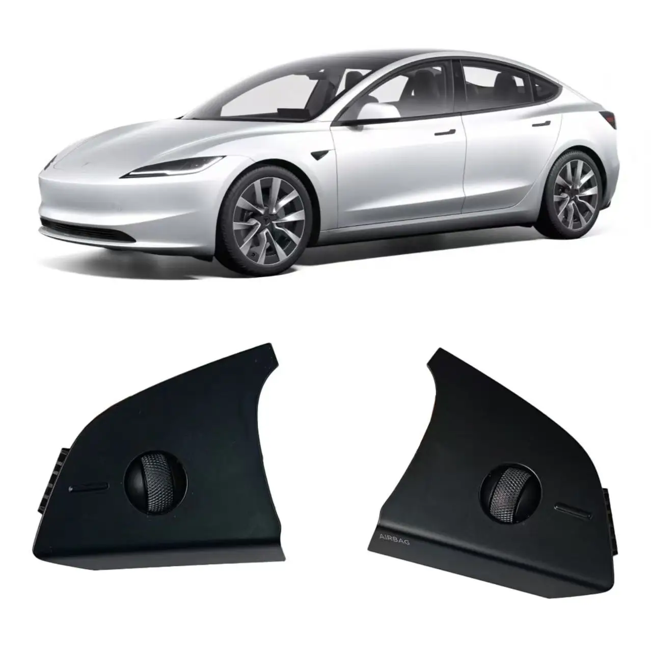 Фото Подходит для Tesla 2024 Model 3 Highland, переключатель громкости рулевого колеса, кнопки на руле, кнопки 1800110-04-F 1800111-04-F №1
