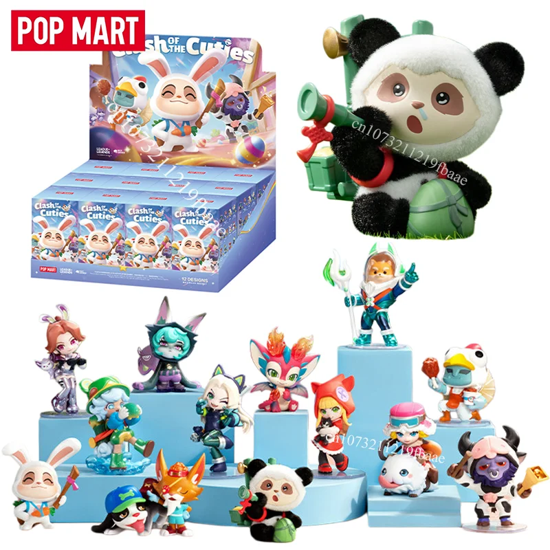 Фото Оригинальные игрушки POP MART League of Legends, серия Clash Of The Cuties, LOL Blind Box, Jinx Mystery Box, фигурки Тимо, аниме-подарки №1