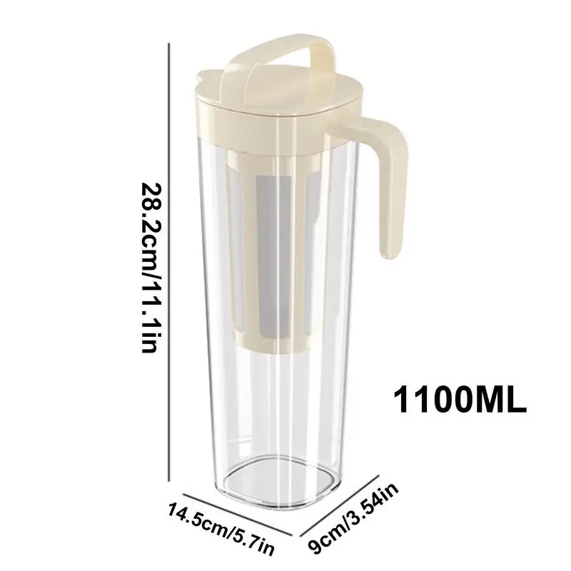 Большая кофеварка для холодного заваривания 1100 мл ручная льда чая ледяной