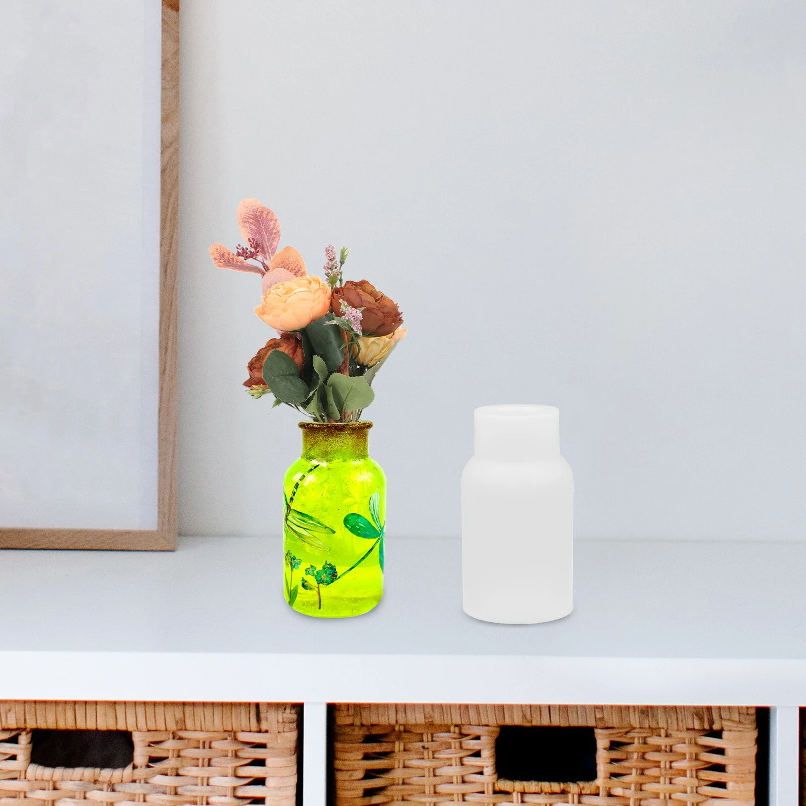 Makeup Brush Vase Mould DIY Decoration Mold Making Reusable Flower Ware Silicone Decorative