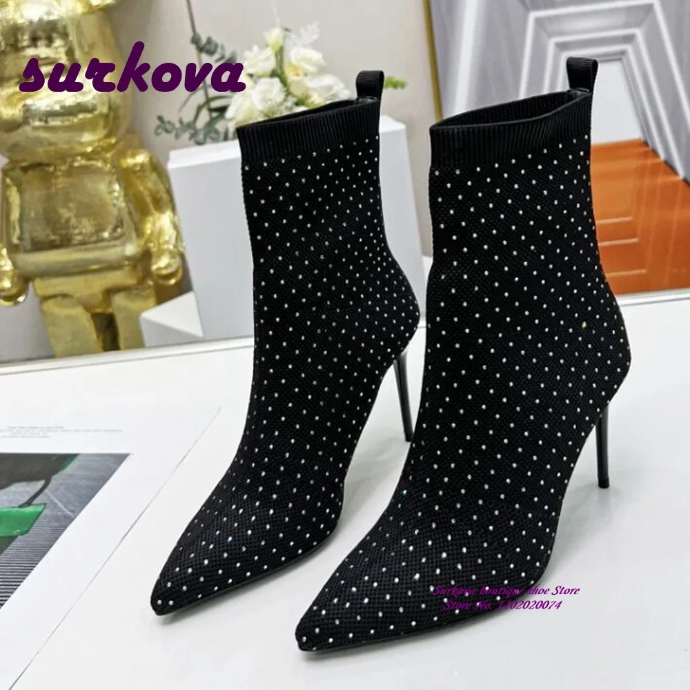 

Женские ботинки на шпильке, с острым носком, в стиле ретро