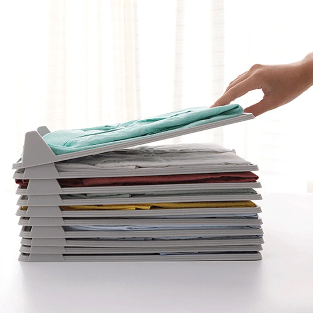 

Складная доска для одежды для ленивых футболок, папка для белья, легкая стойка для хранения одежды для домашнего хозяйства, практичный Орга...