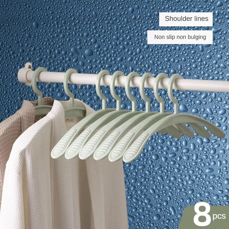 

CHAHUA Plastic Hangers Household Clothes Hanging Bedroom Clothes Rack Seamless Anti Shoulder Corner Storage Rack