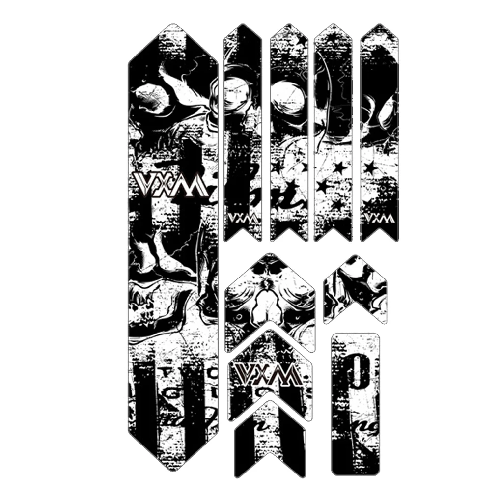 Защита рамы велосипеда 3D ПВХ светящийся чехол водонепроницаемое Украшение