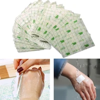 100pcs 1012cm medical waterproof pu film transdermal sticker tape can be bathed waterproof transparent tape naked sticker