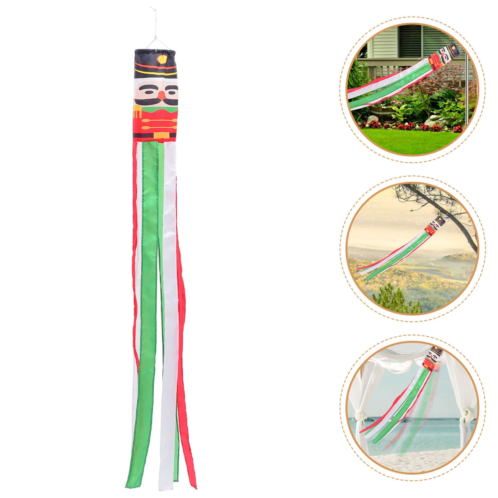 

Christmas Windsockoutdoor Hanging Party Garden Nutcracker Yarddecorations Decoration Flags Wind Sock Flag Nutcrackers Decor