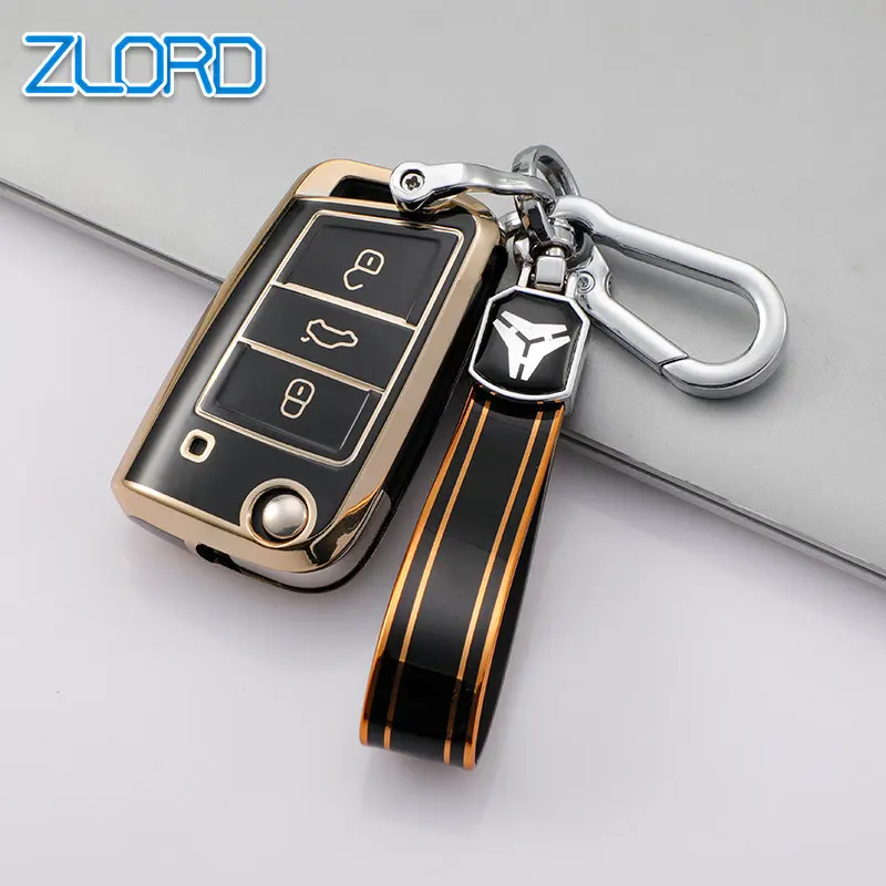 

Автомобильный чехол-книжка из ТПУ для VW Volkswagen Golf 7 MK7 Tiguan MK2, Skoda Octavia Kodiaq Seat Ateca Leon FR Ibiza