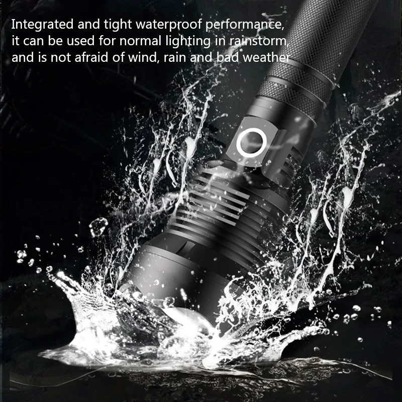 Светодиодный фонарик XHP50 мощные светодиодные фонарики с USB 5 режимов фонарь для
