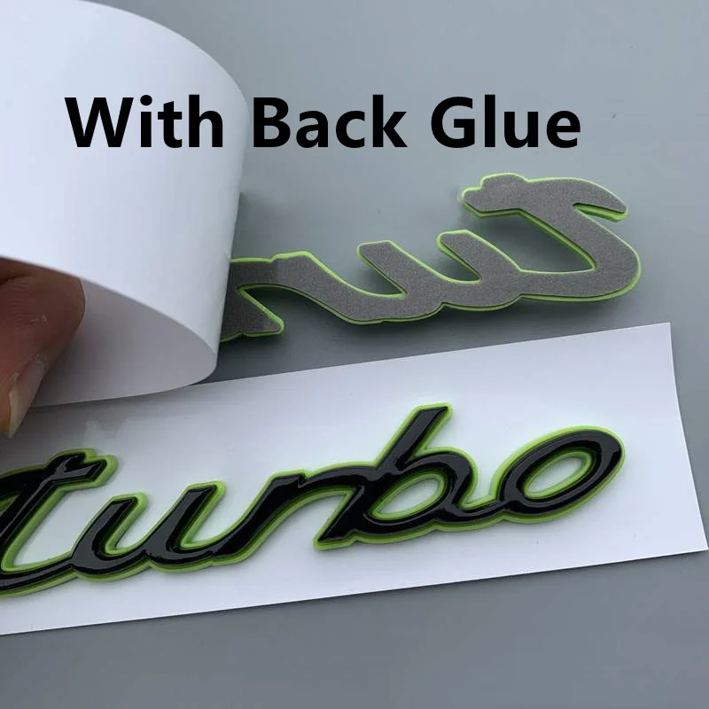 

Green Silver Black Turbo S E-hybrid Emblem Tailgate Logo Badge Decal Fender Ehybird Side Door Sticker