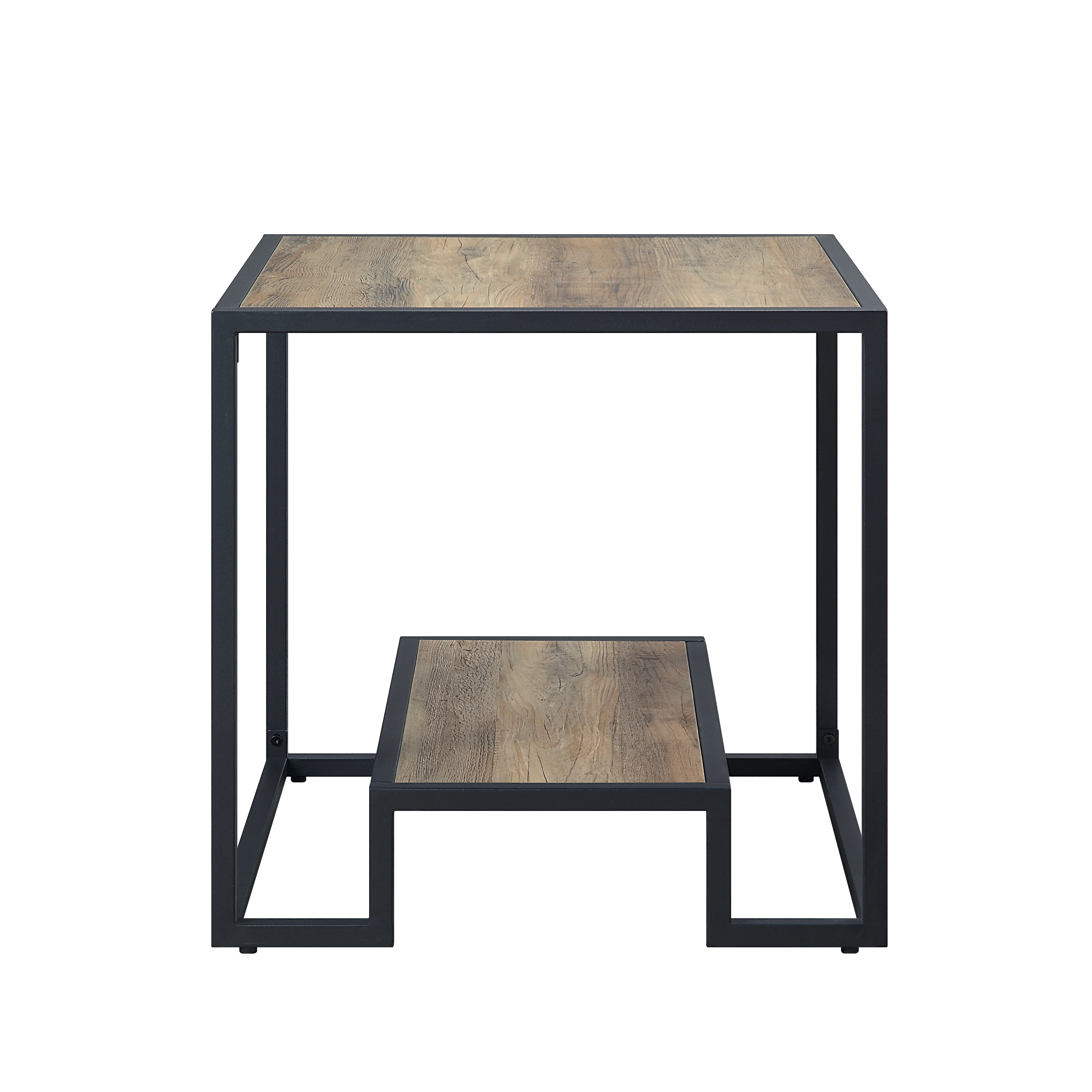 

Furniture Idella End Table in Rustic Oak & Black Finish LV00886