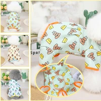 animal pattern puppy clothes autumn winter french bulldog dog pajamas for small dogs chiwawa wrapped belly pyjamas jumpsuits pjs