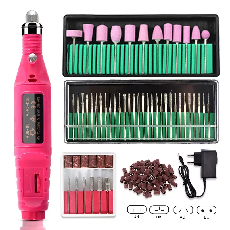 

Профессиональная электрическая машинка для маникюра и педикюра, аппарат для ногтей, набор керамических пилок для ногтей, оборудование, инс...