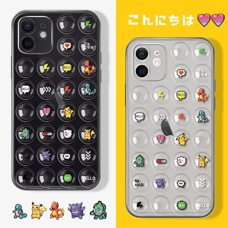 

Чехол для телефона с аниме покемоном для IPhone 13 Mini 12 11 Pro Max Xs Xr X 7 8 Plus Se 2020, прозрачный чехол в подарок