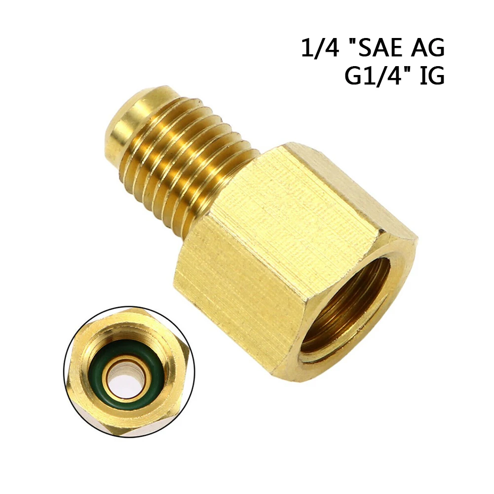 

1 шт. фитинги адаптера азотного регулятора 1/4 ''SAE AG к G1/4'' IG, латунная опора, применяется к аксессуарам вакуумного насоса