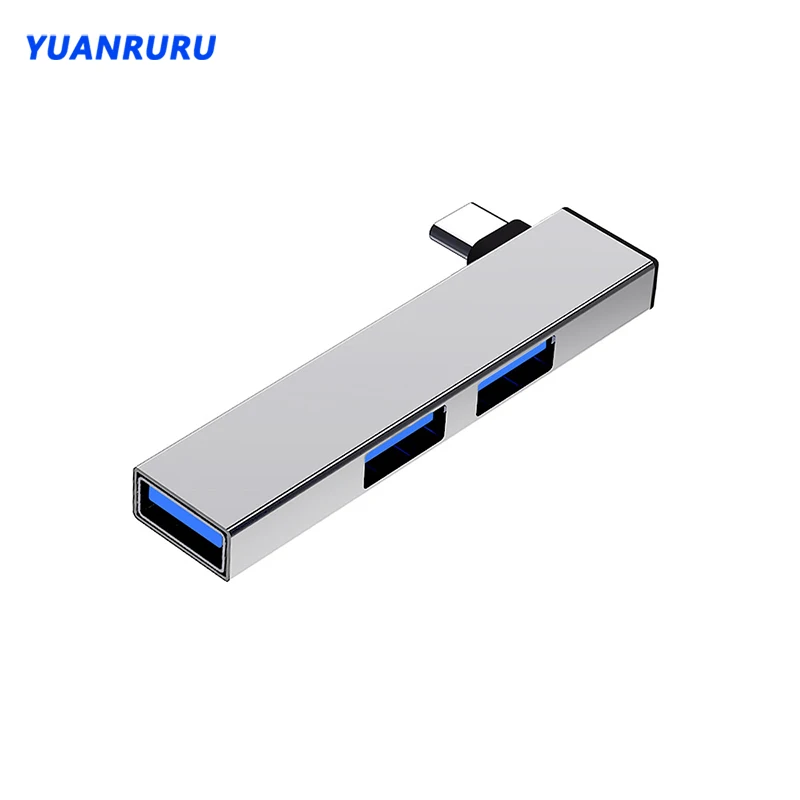 

USB-концентратор 3 в 1, универсальный Разветвитель USB Type-C, локоть, аксессуары для ноутбуков Xiaomi, Lenovo, Macbook, компьютерные аксессуары