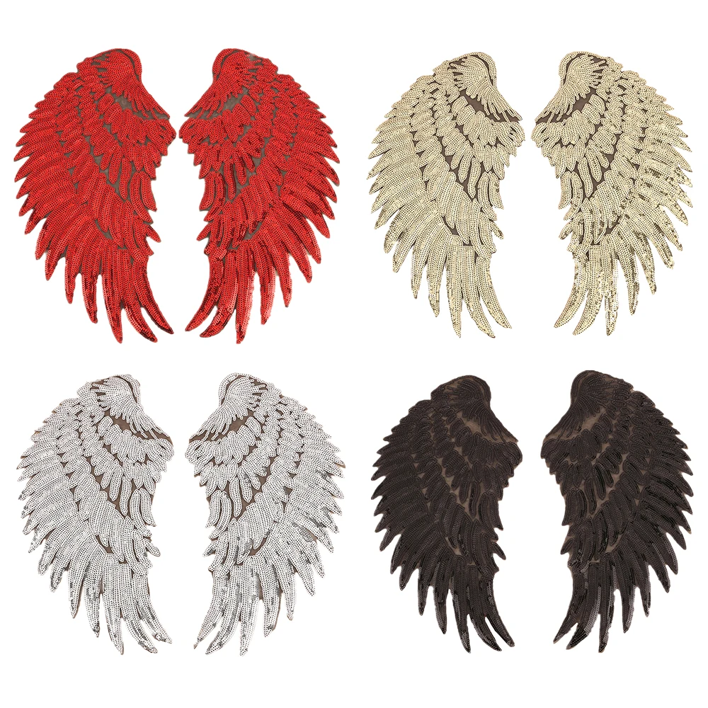 

Sequin Wing Patch Black Angel Wings Are Suitable for Clothing Accessories Shirts Backpacks Patches