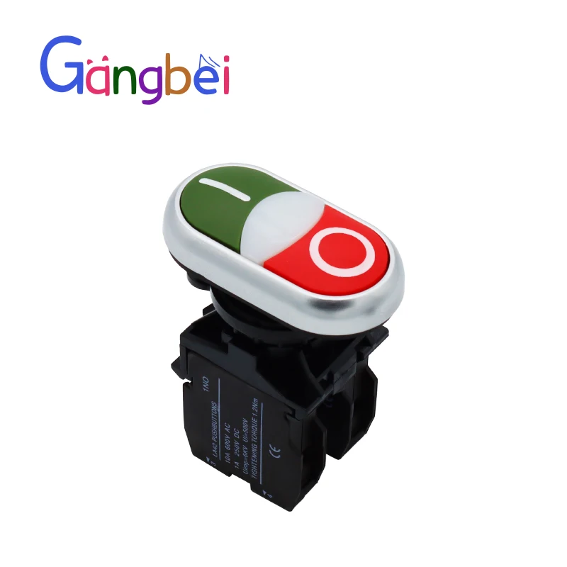 

Переключатели Gangbei LA42 22мм красные и зеленые
