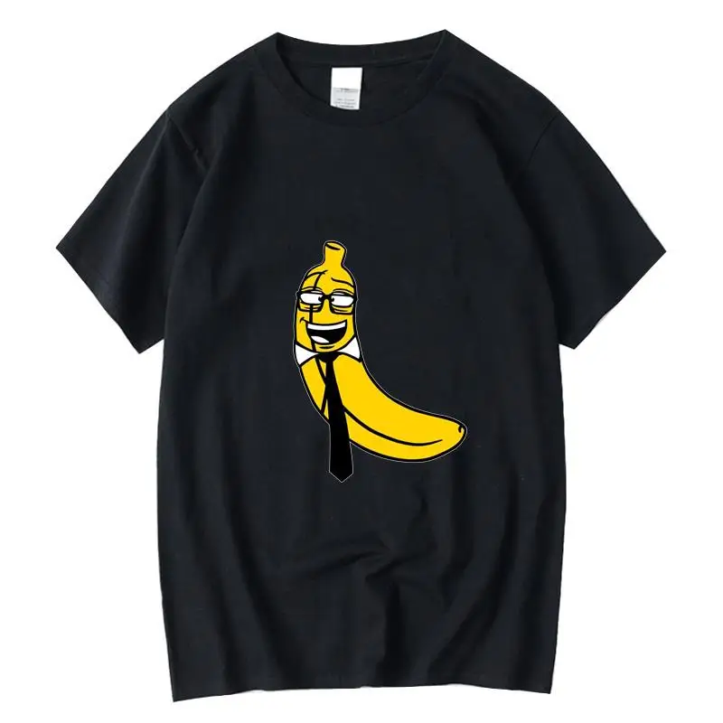 

FPACE T-shirt High Quality 100% cotton funny banana print summer loose leisure o-neck cool t shirt tops male t-shirt for men