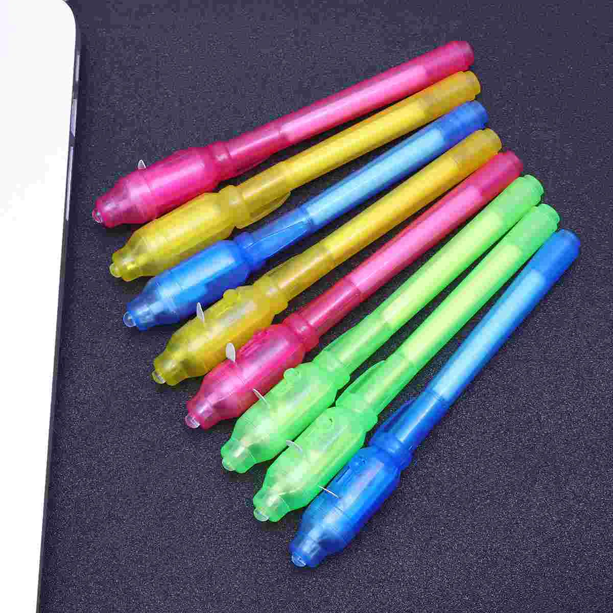 

Pack of 8 Nite Writer Pen Invisible Portaive Ink Pen for Marking