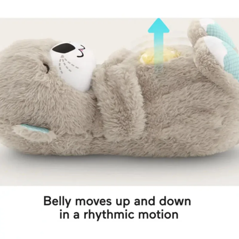 Фото Мягкая Плюшевая Игрушка Breathing Beaver Со Световым Звуком, Приятный На Ощупь Подарок Для Новорожденных №2