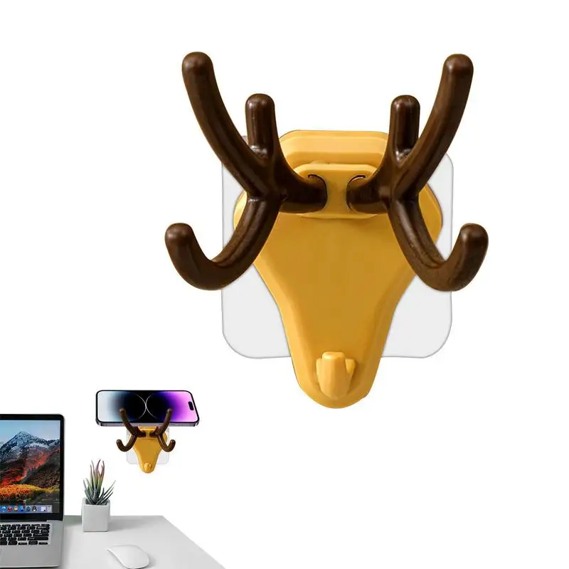 

Deer Antler Wall Hook Adhesive Towel Hook Utility Hooks For Coat Scarf Bag Towel Clothes Hat And More Space Saving Organizer